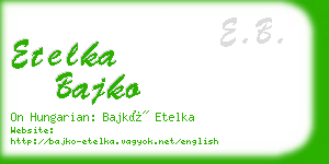 etelka bajko business card